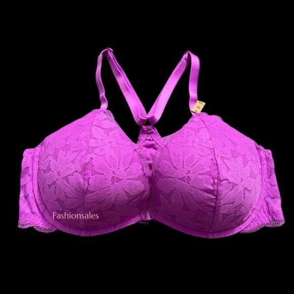 Victoria’s Secret PINK Lace bralette Push up Padding Underwire Recerback bra L - Picture 1 of 3